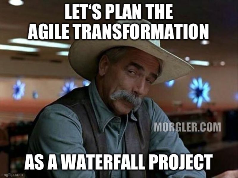 Cover for Why do we plan agile transformations as waterfall projects?