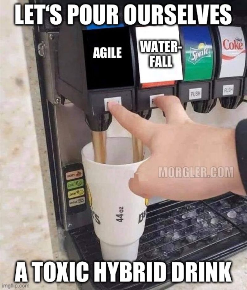 Cover for Warning: A hybrid agile/waterfall organization should NOT be your goal.