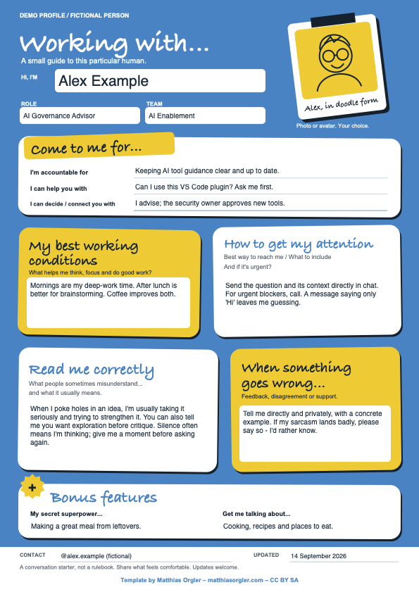Working with me — personal user guide